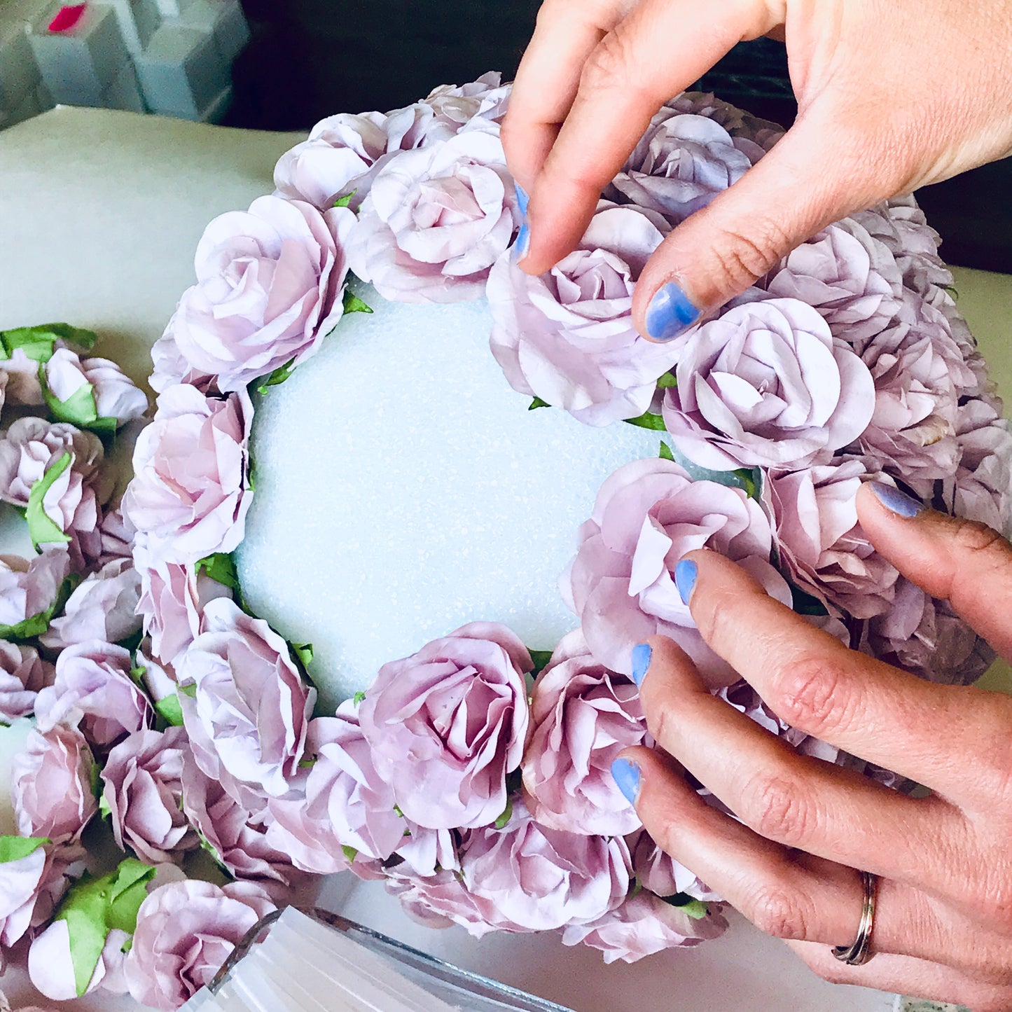 2" Lavender Paper Flowers | DIY Flower Garland, Backdrop Wall