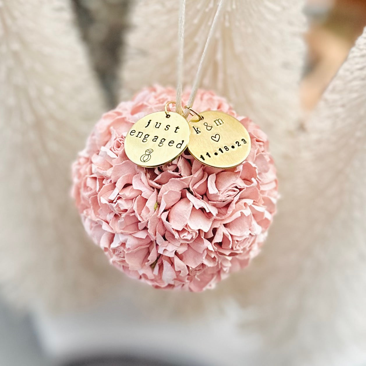 Custom Color Wedding & Engagement Ornaments