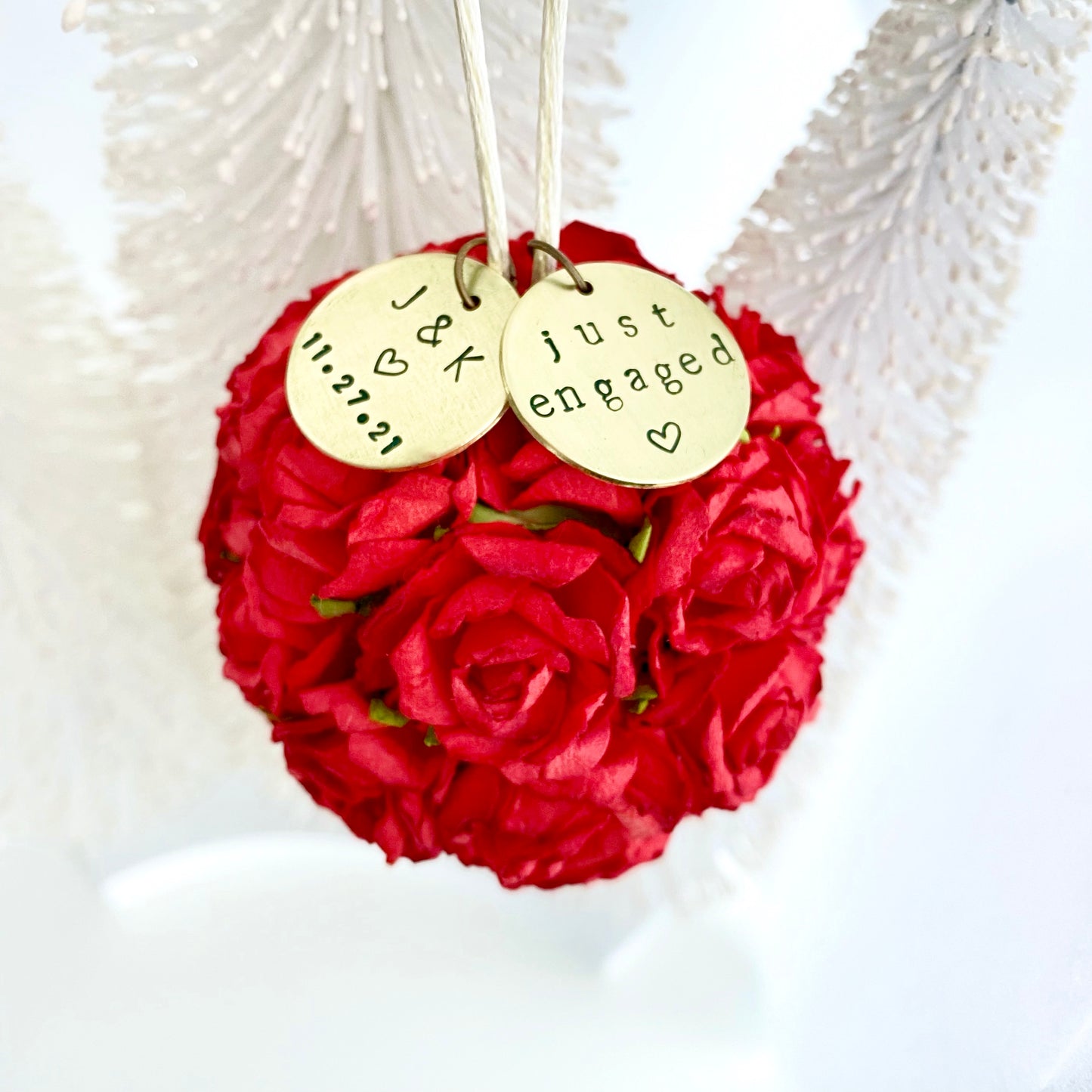 Personalized Engagement Gift | First Christmas Ornament