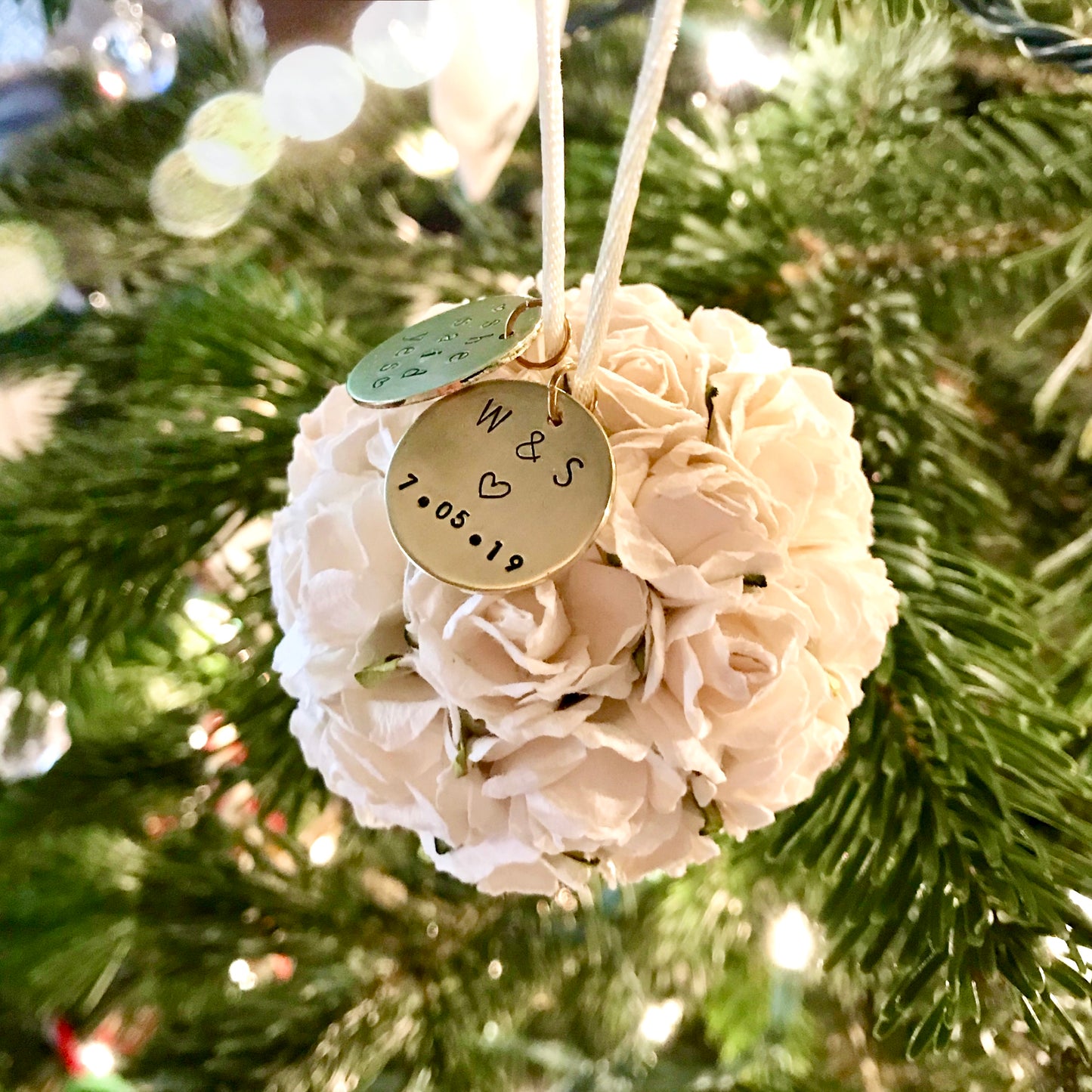 Just Married First Christmas Ornament