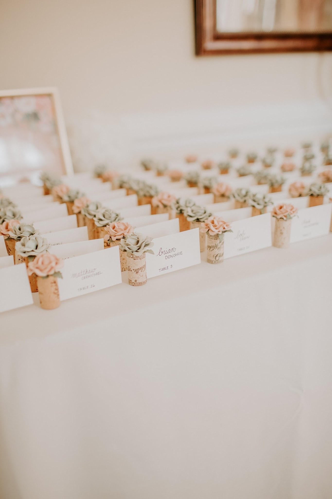 Rustic Wedding Flower Place Card Holder