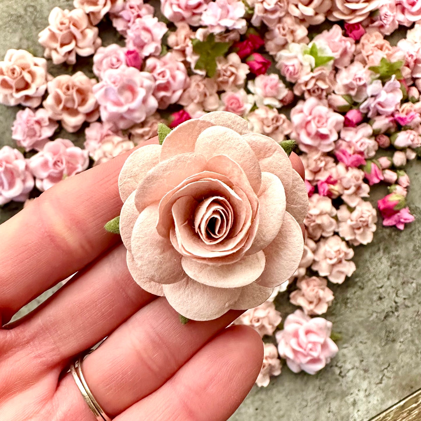 100 Blush Pink Paper Flowers DIY Wedding Flower Craft Kit Kara s 100-blush-pink-paper-flowers-diy-wedding-flower-craft-kit-kara-s