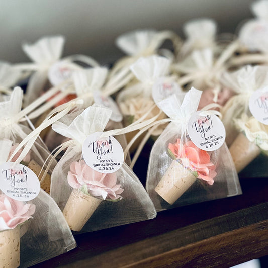 Flower Bottle Stopper Wedding Favors