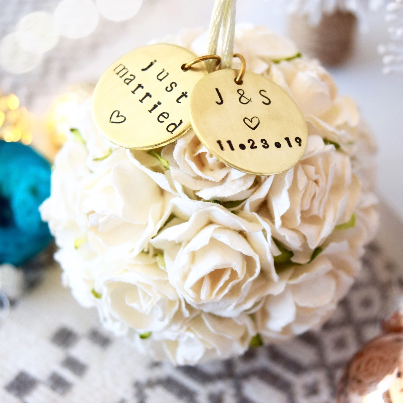 Custom Color Wedding & Engagement Ornaments