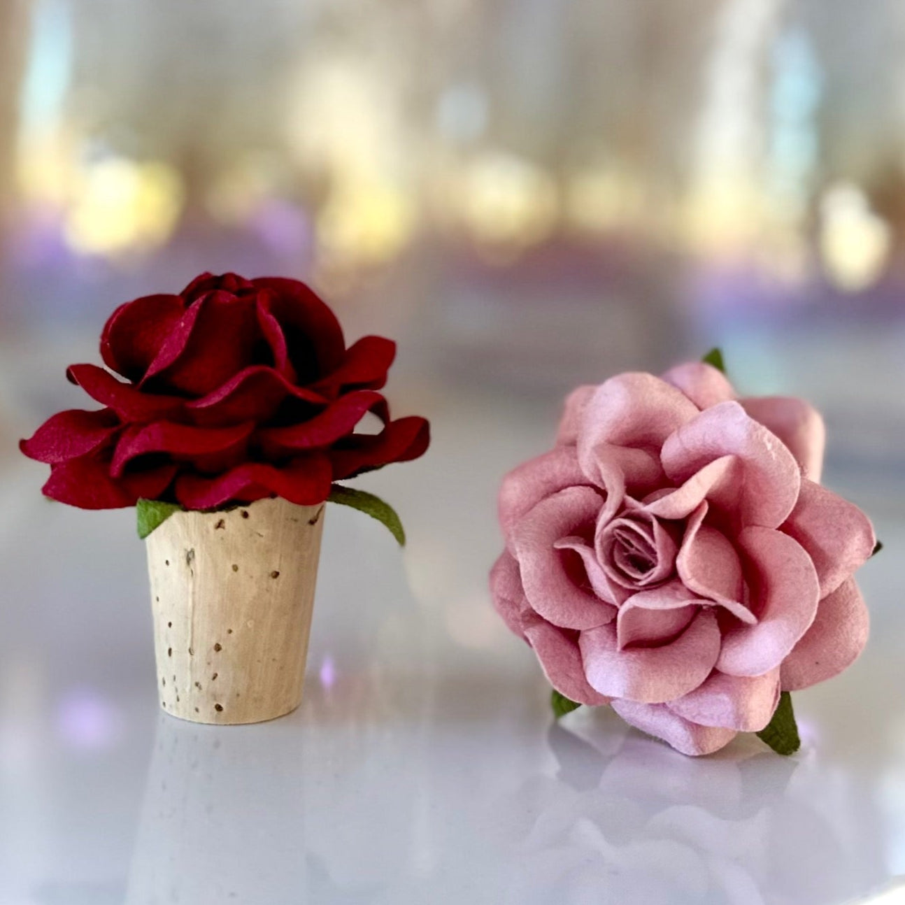 custom color flower bottle stoppers