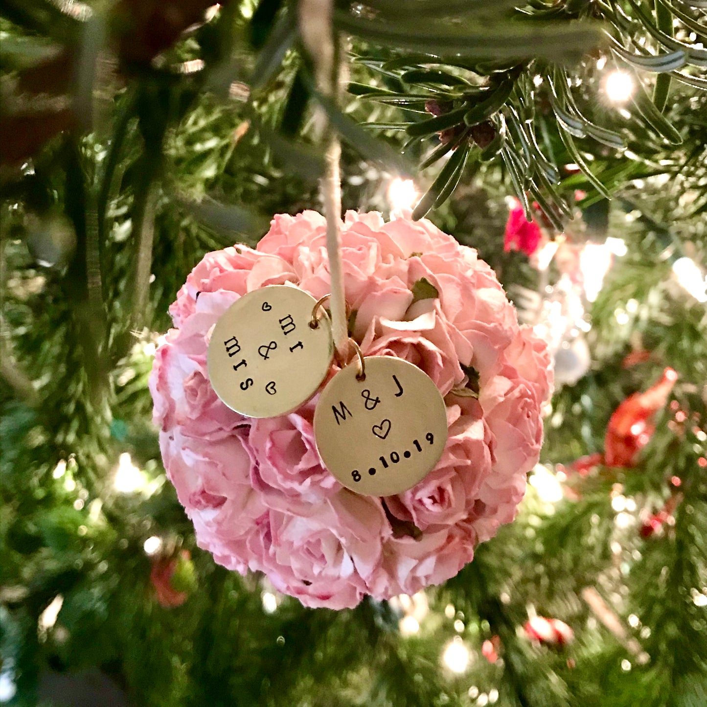 Just Married First Christmas Ornament