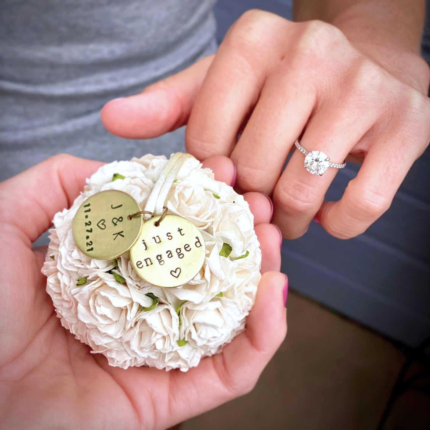 Personalized Engagement Gift | First Christmas Ornament