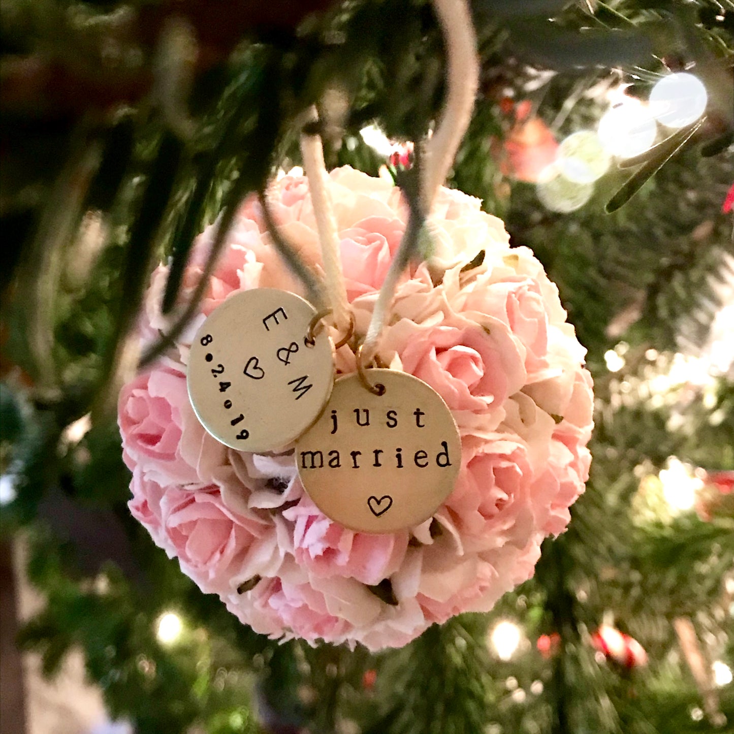 Just Married First Christmas Ornament