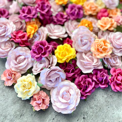Wedding Paper Flower Craft Kit | Tropical Sunset Colors