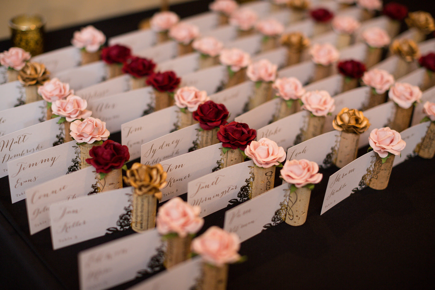 Rustic Wedding Flower Place Card Holder