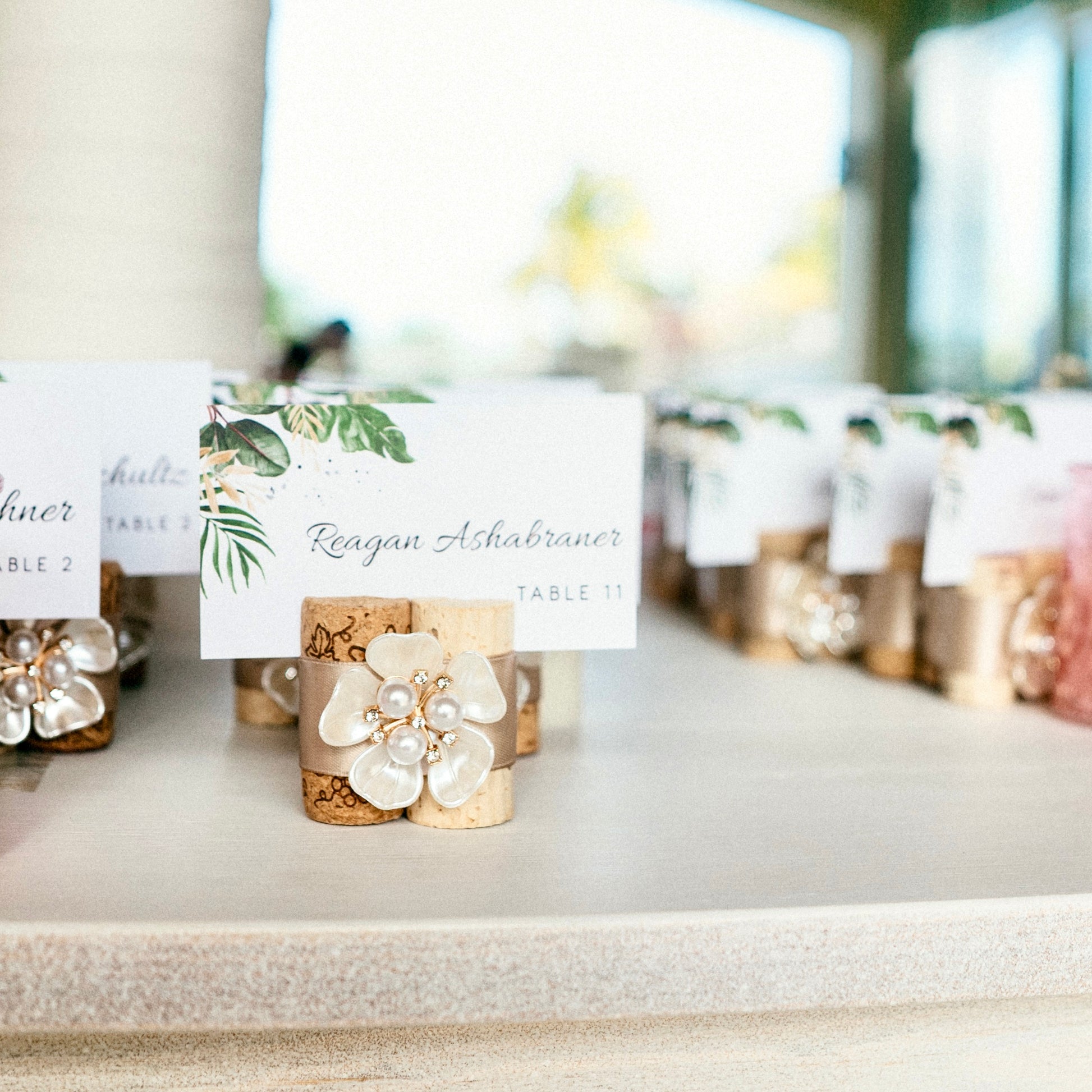 beach wedding place card holders