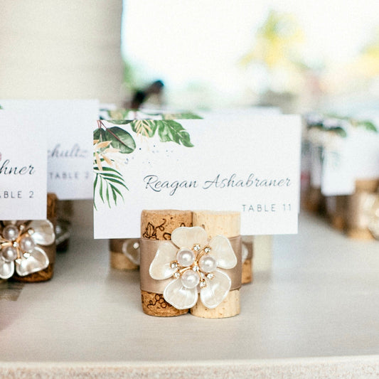 beach wedding place card holders