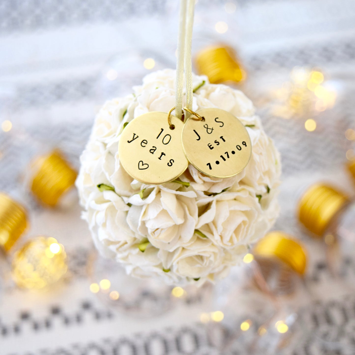 Personalized 25 Year Anniversary Christmas Ornament