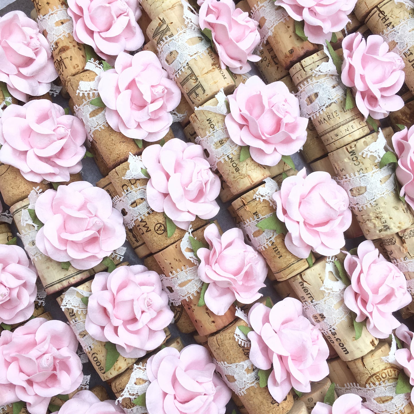 blush pink place card holders