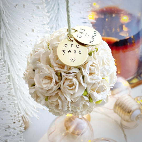 1 year anniversary ornament on sale