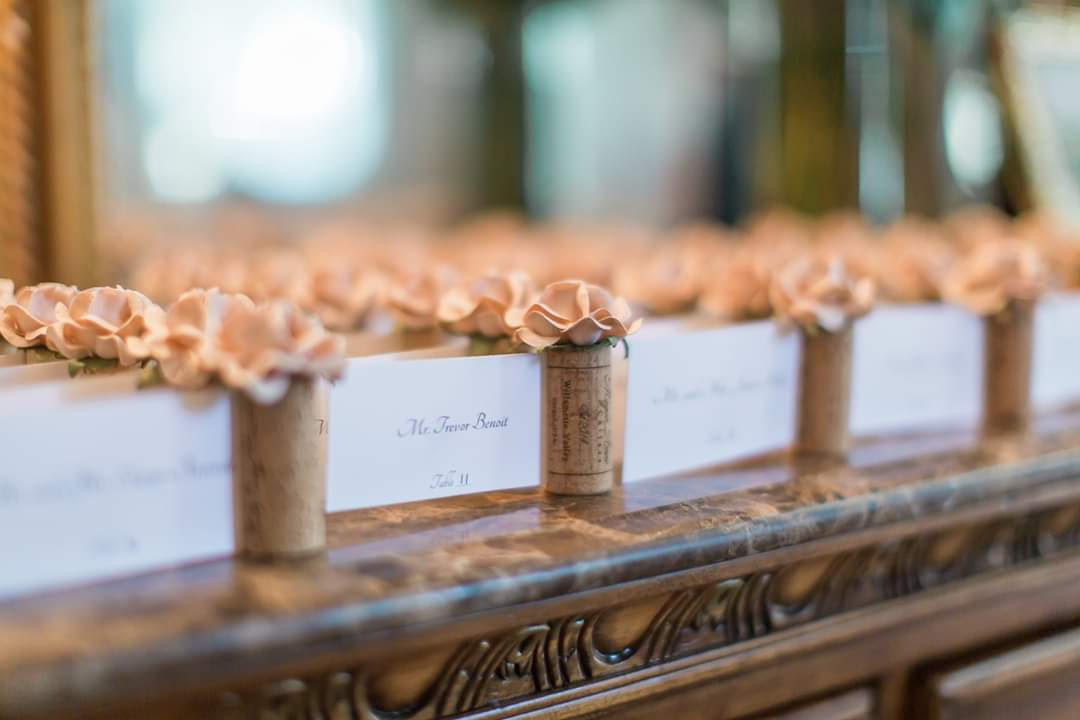 Rustic Wedding Flower Place Card Holder
